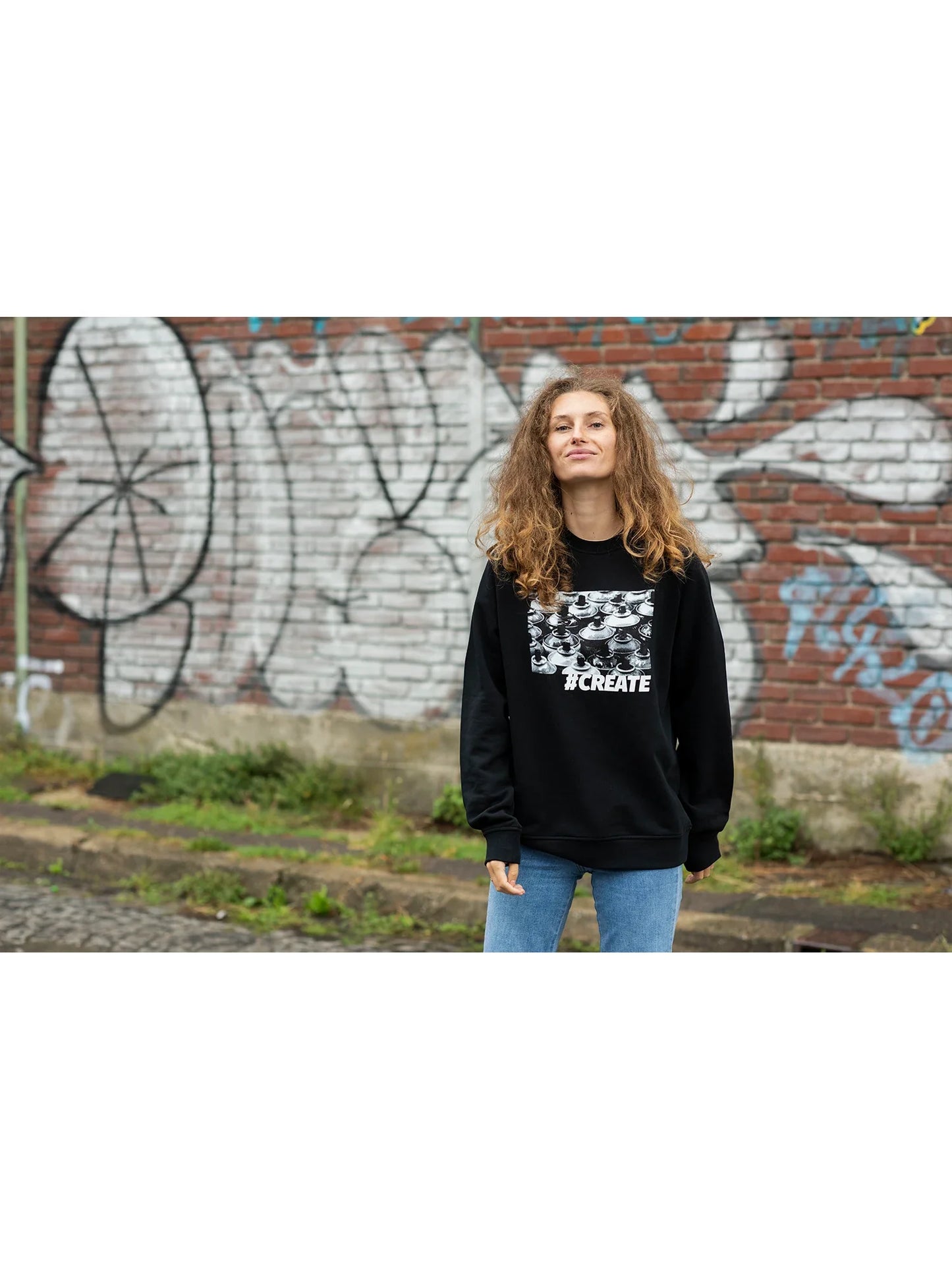 Sweat Create - Gris chiné -f