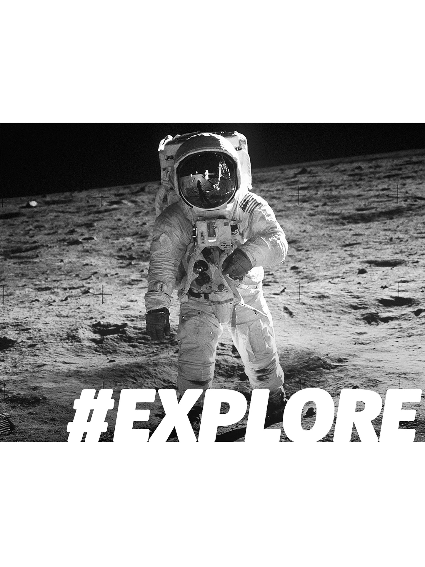 T-shirt Explore - Noir -h