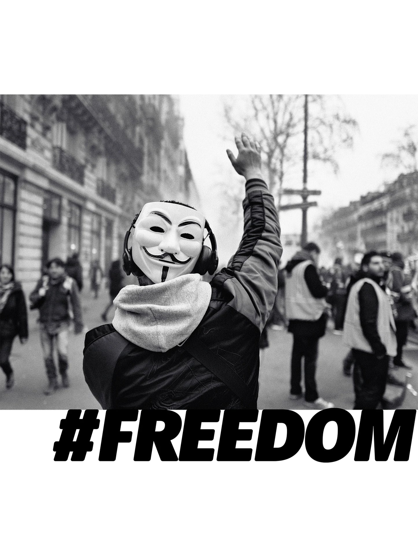 T-shirt Freedom - Noir -h