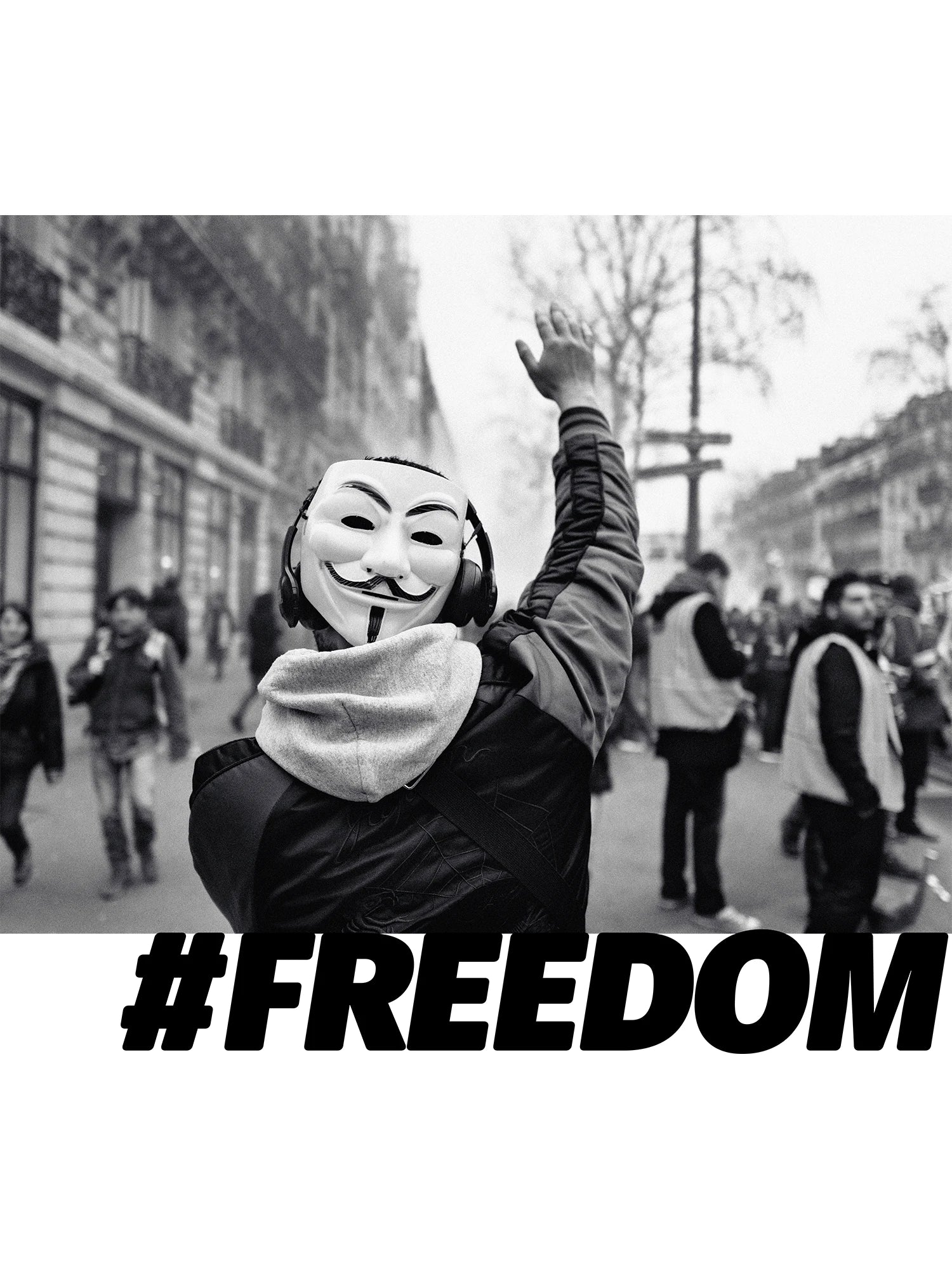 T-shirt Freedom - Noir -h