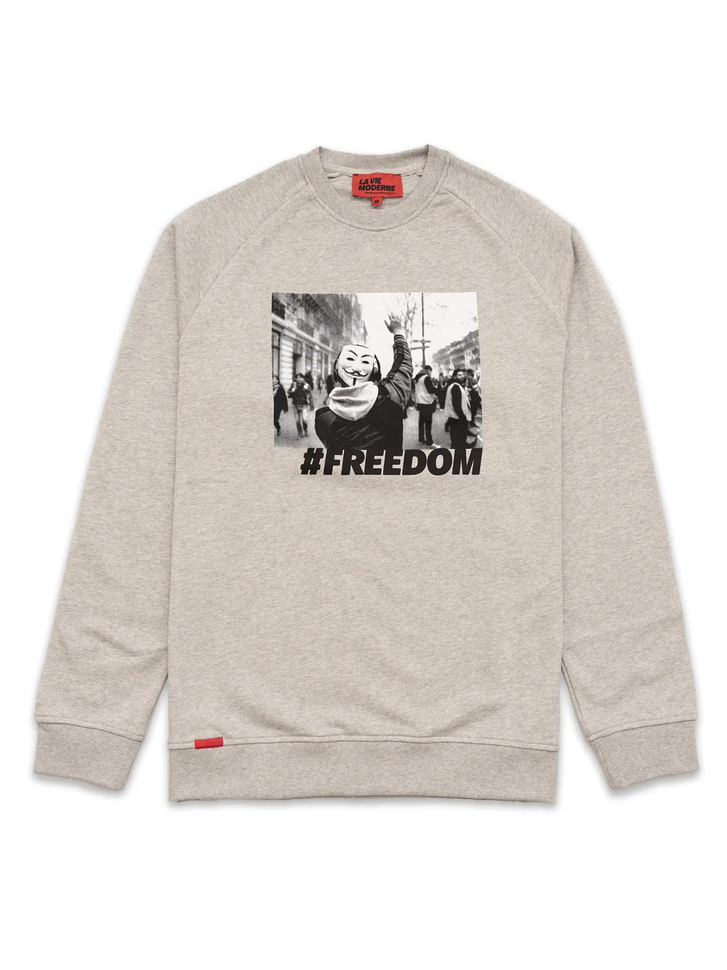 Sweat Freedom - Gris chiné -f