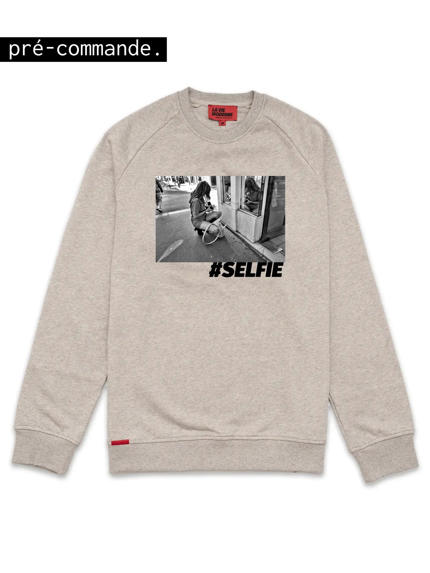 Sweat Selfie - Gris chiné -h