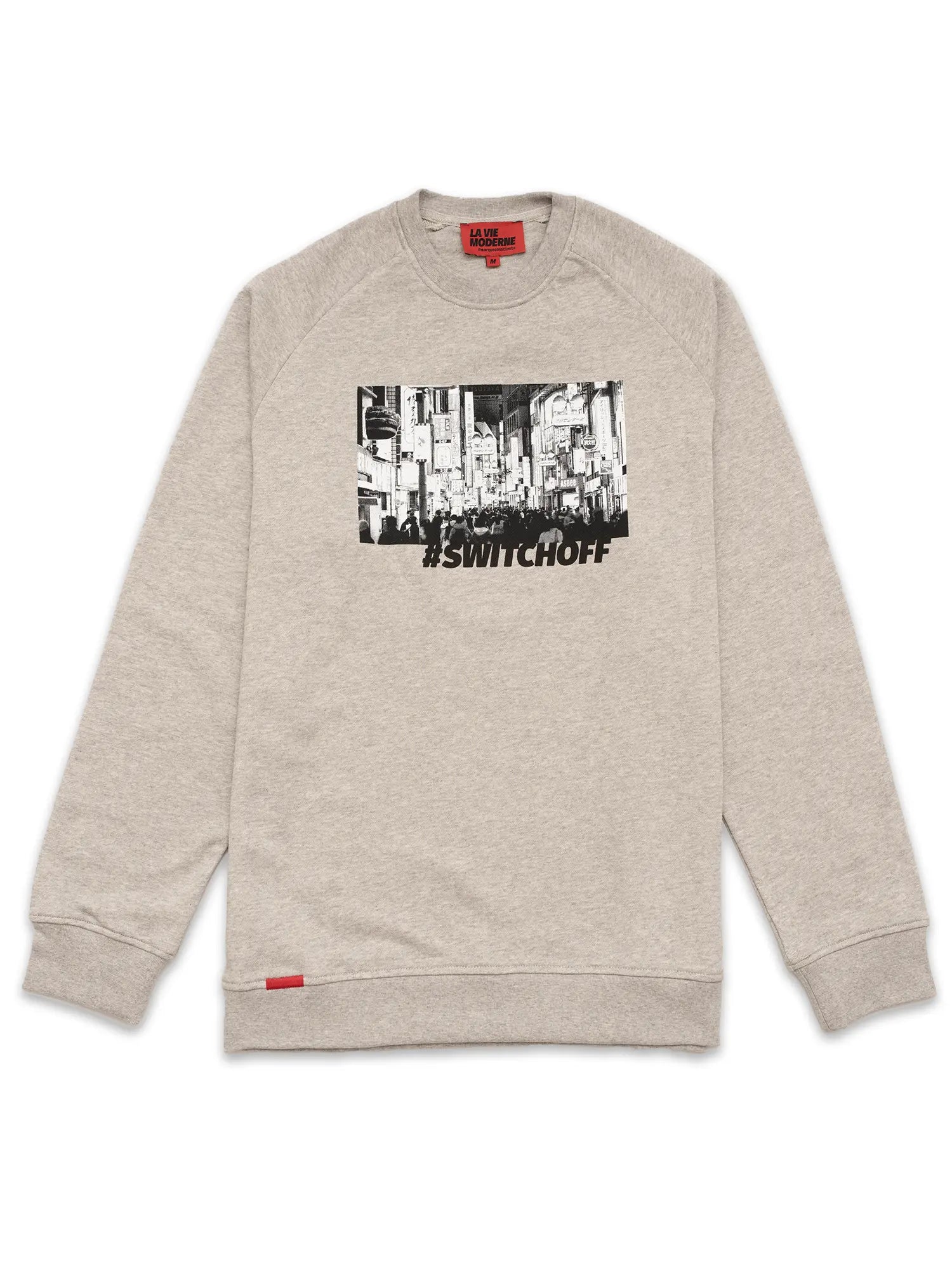 Sweat Switch Off - Gris chiné -f