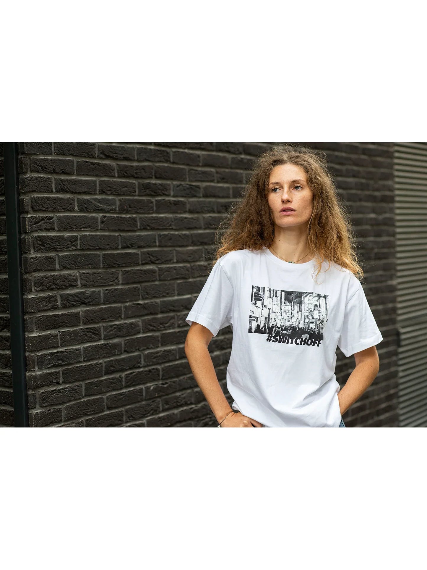 T-shirt Switch Off - Blanc -f