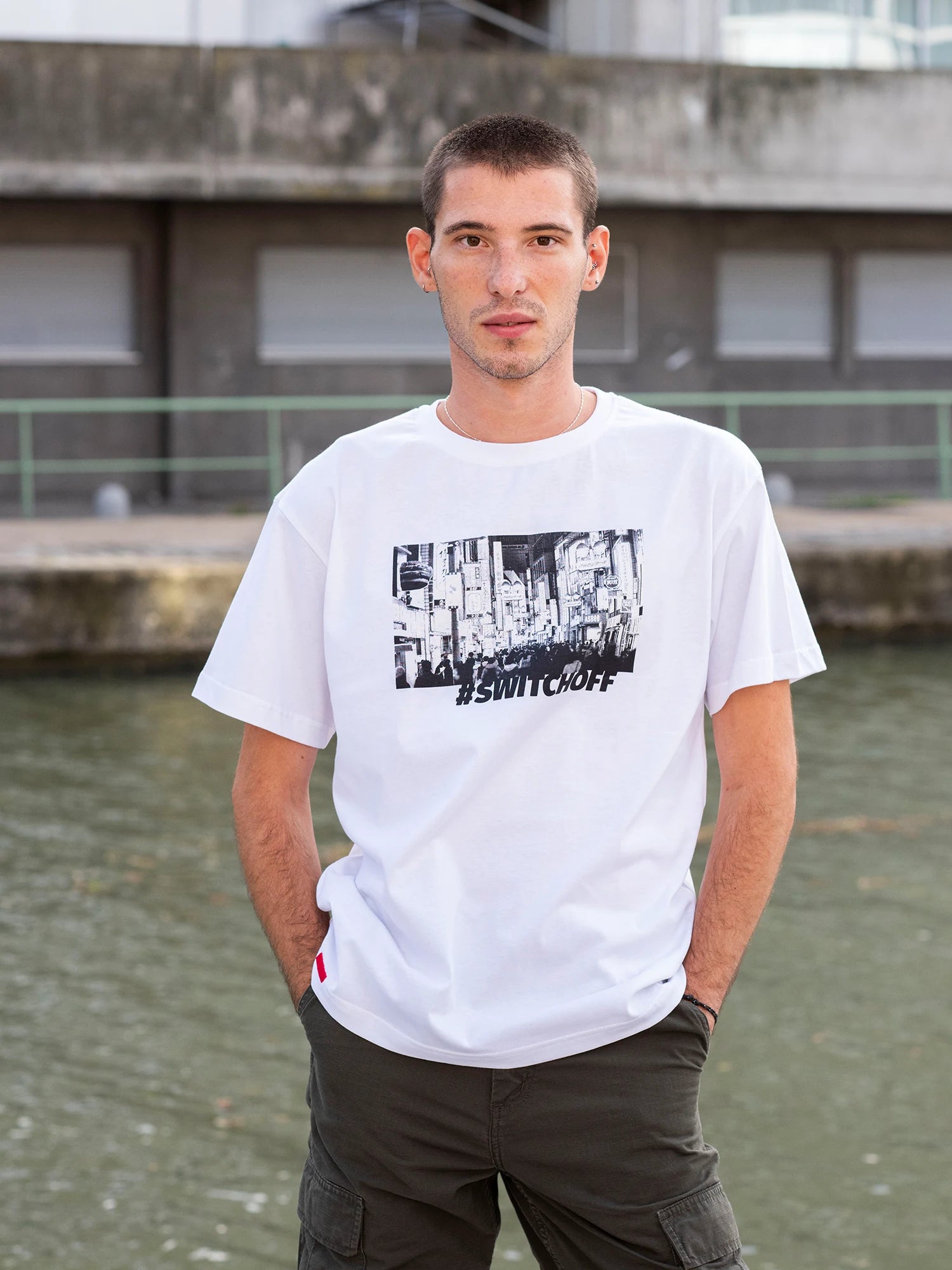 T-shirt Switch Off - Noir -h