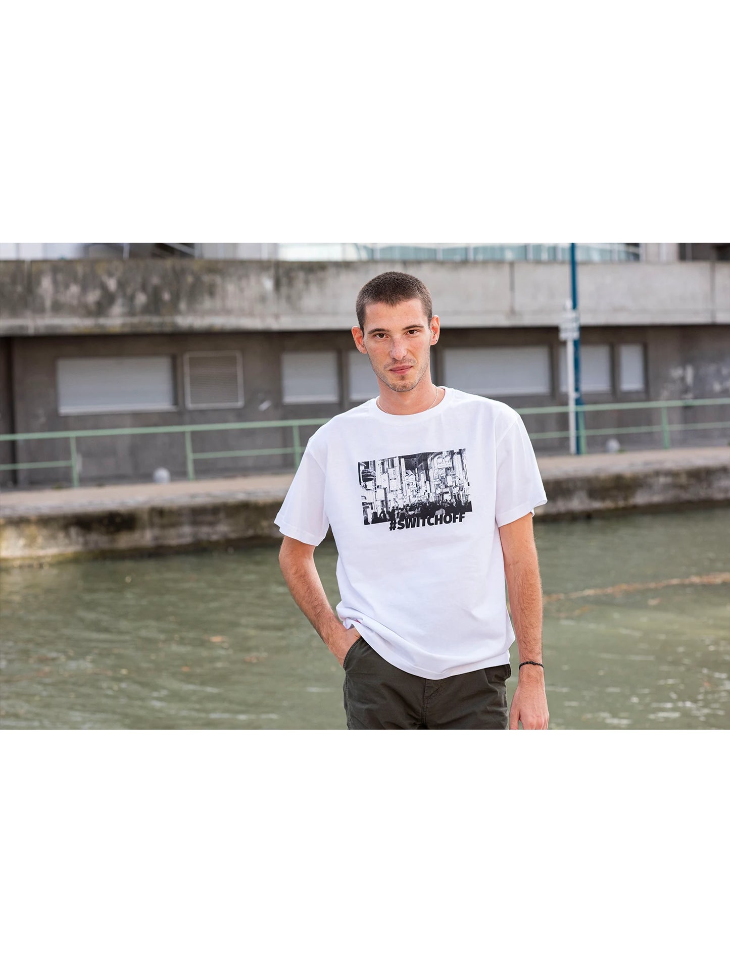 T-shirt Switch Off - Noir -h