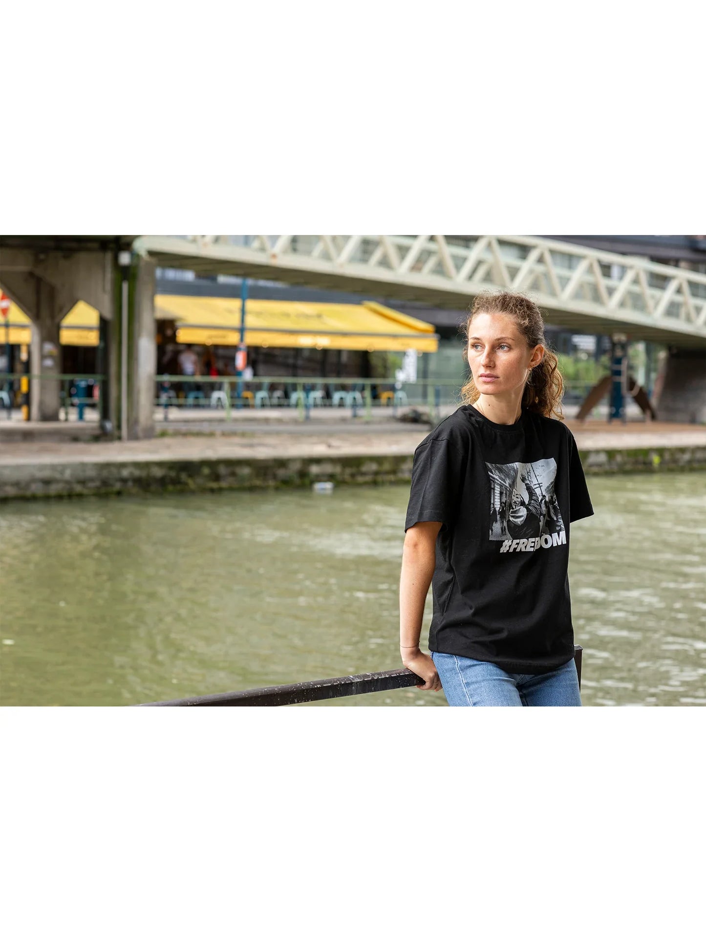 T-shirt Freedom - Blanc -f