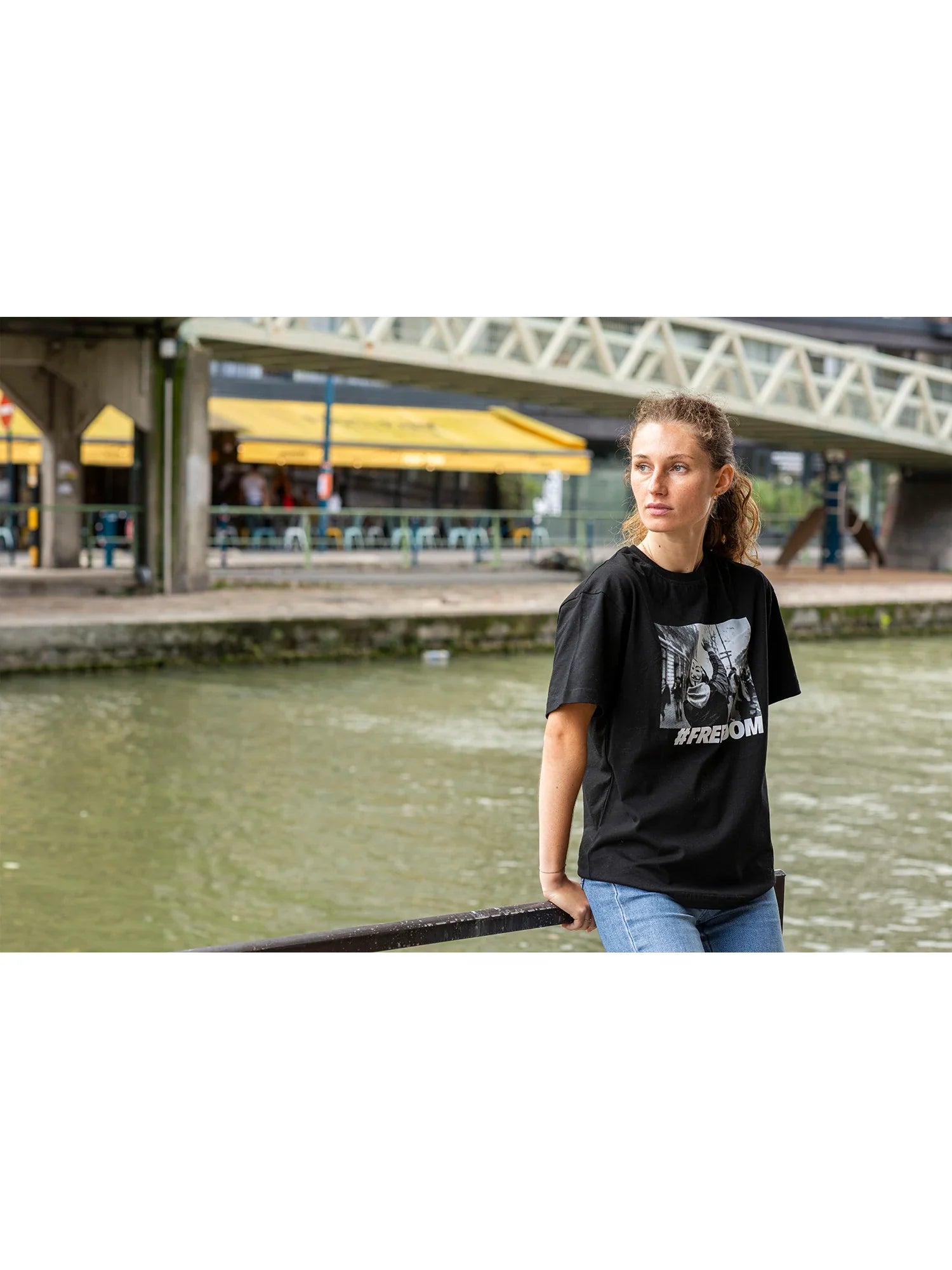 T-shirt Freedom - Blanc -f
