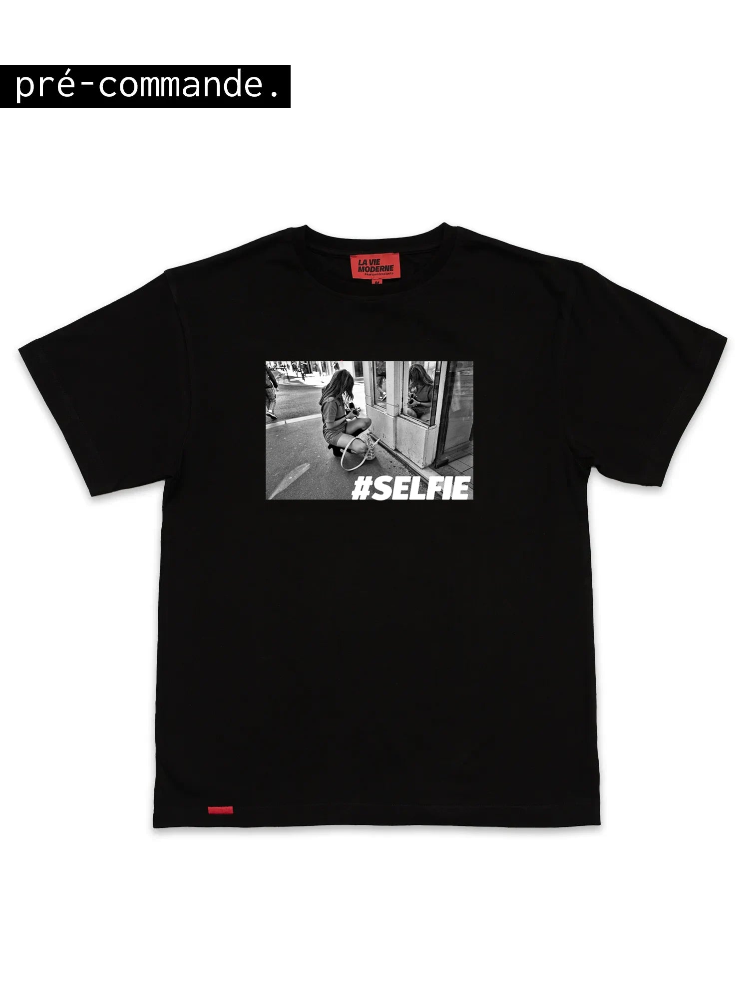 T-shirt Selfie - Noir -h