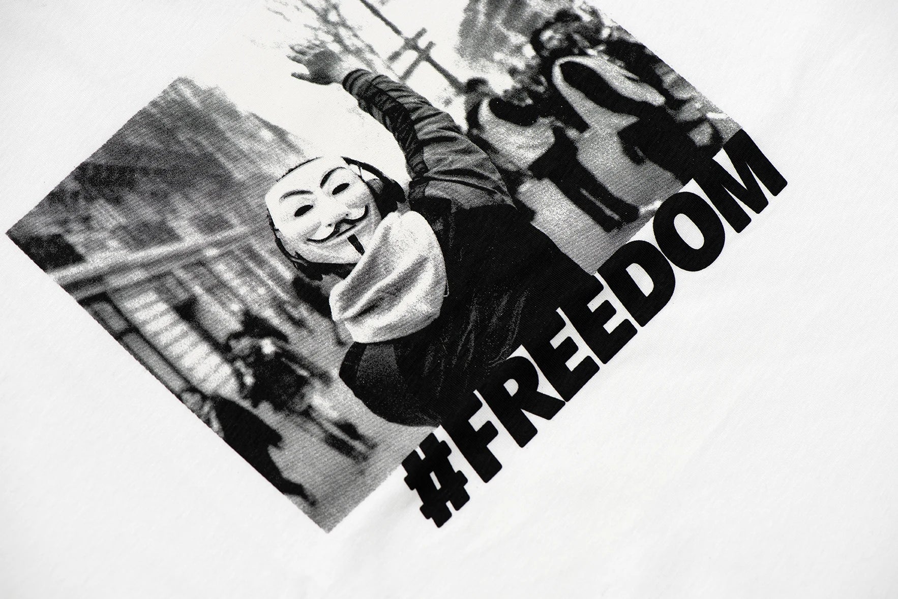 T-shirt Freedom - Blanc -f