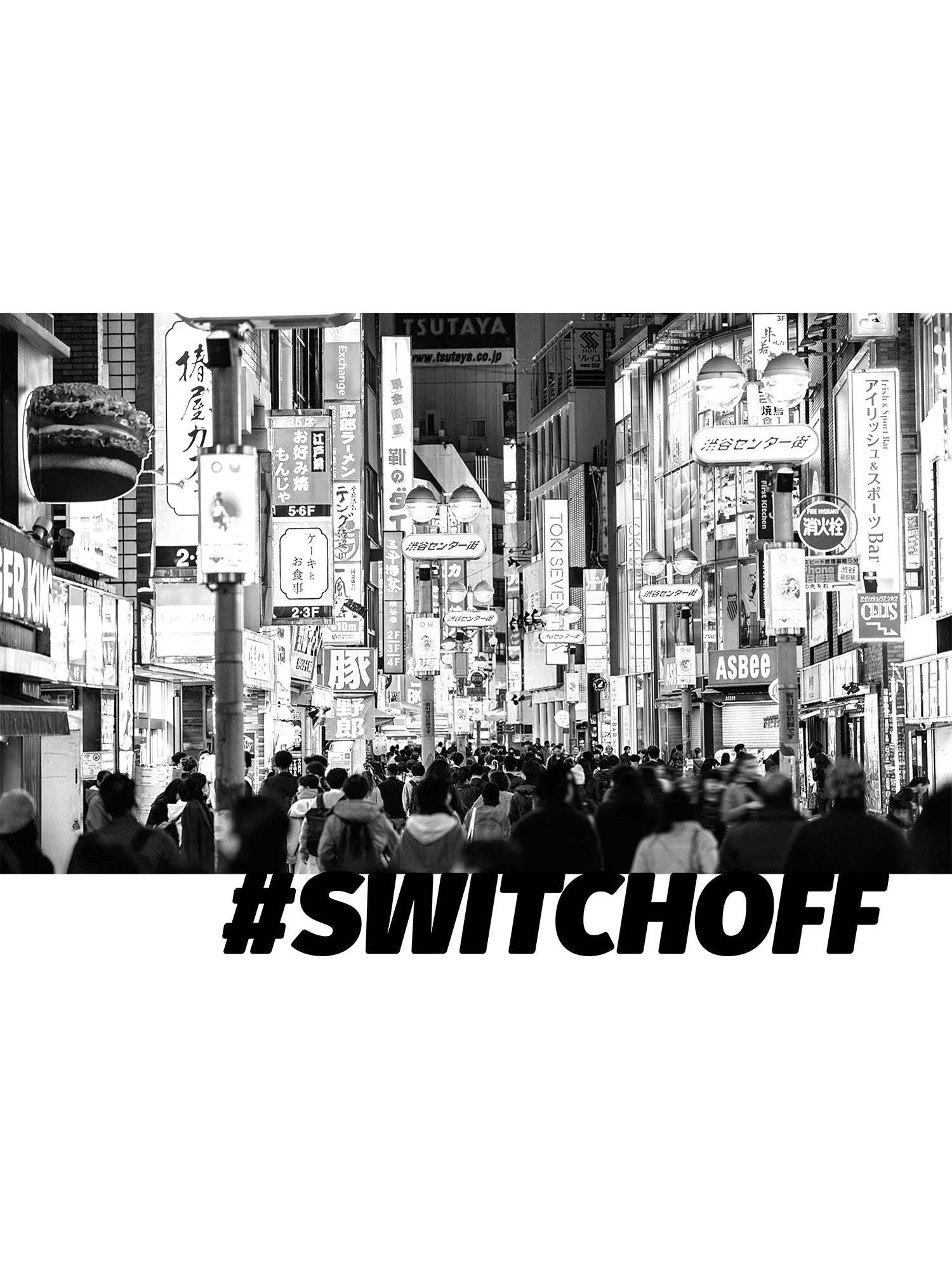 T-shirt Switch Off - Noir -f