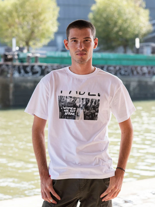 T-shirt Not Afraid - Blanc -h