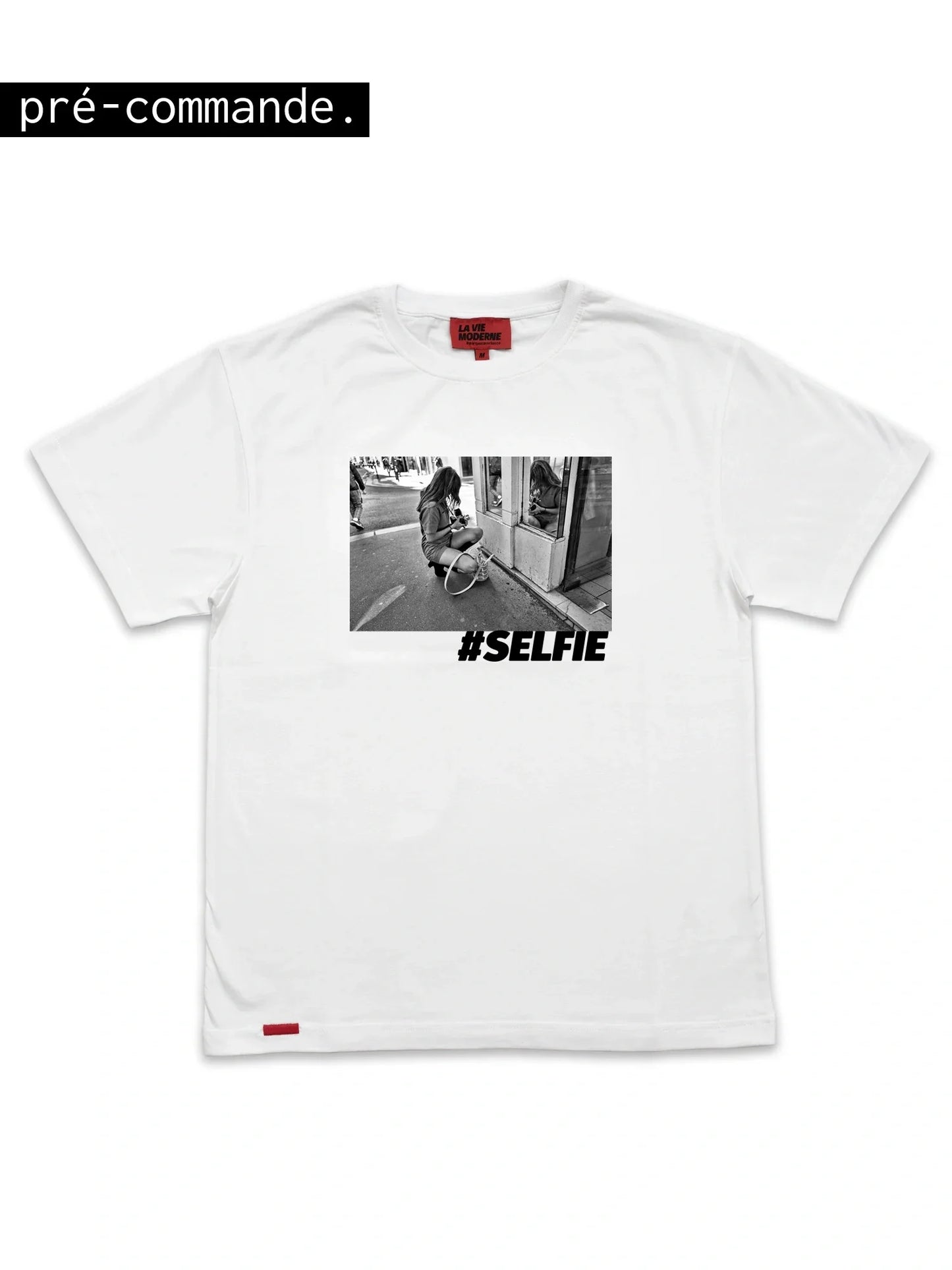 T-shirt Selfie - Blanc -f