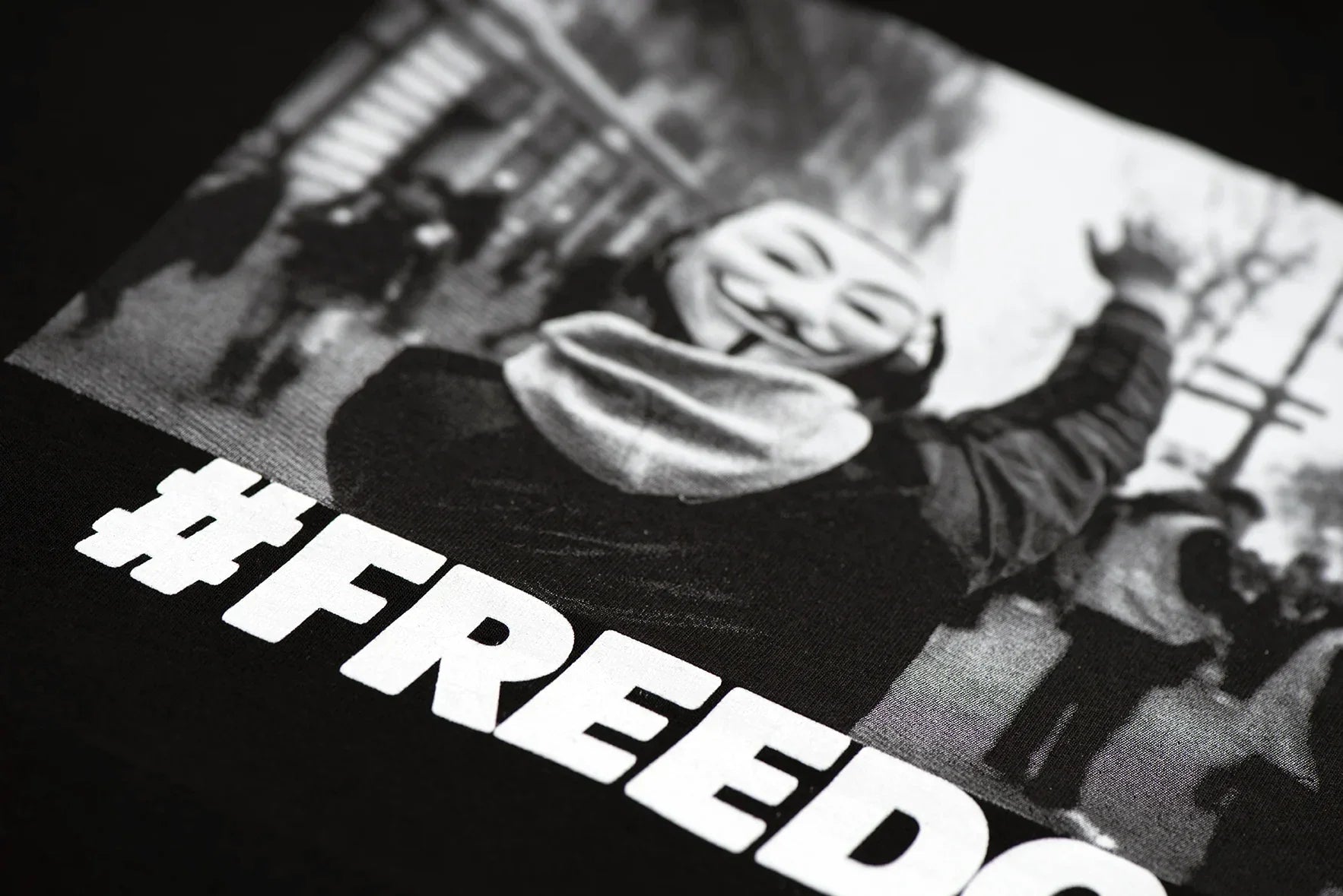 T-shirt Freedom - Noir -f